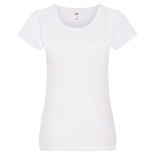 T-shirt Damski Slim Bawelniany F111 - White