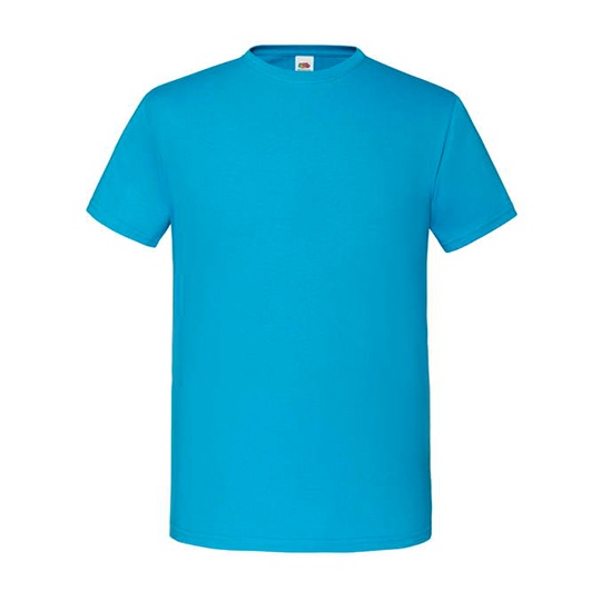 T-shirt Slim Bawelna Czesana Ring Spun F130 - Azure Blue