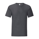 T-shirt Slim Bawełna Czesana Ring Spun F130 - Dark Heather Grey