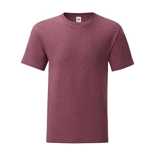 T-shirt Slim Bawelna Czesana Ring Spun F130 - Heather Burgundy