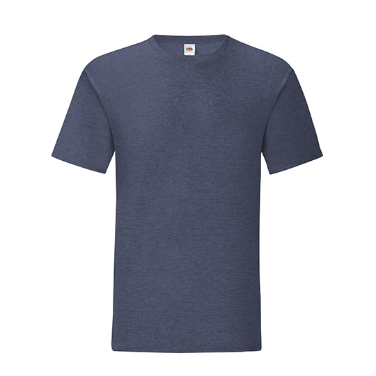 T-shirt Slim Bawelna Czesana Ring Spun F130 - Heather Navy