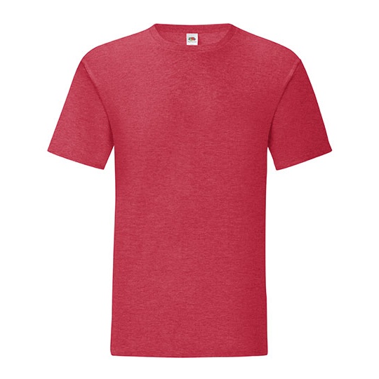 T-shirt Slim Bawelna Czesana Ring Spun F130 - Heather Red