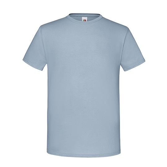 T-shirt Slim Bawelna Czesana Ring Spun F130 - Mineral Blue