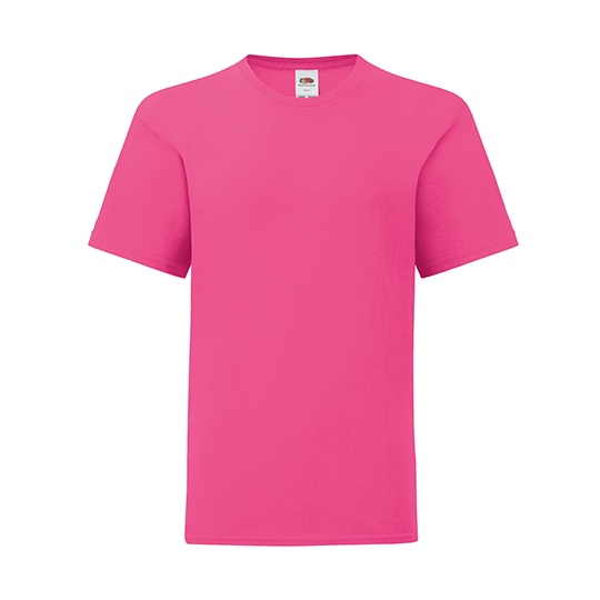 T-shirt dziecięcy slim F130K - Fuchsia