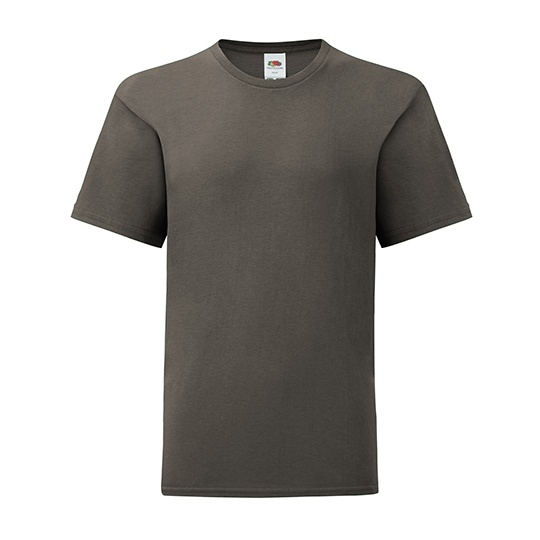 T-shirt dziecięcy slim F130K - Light Graphite (Solid)