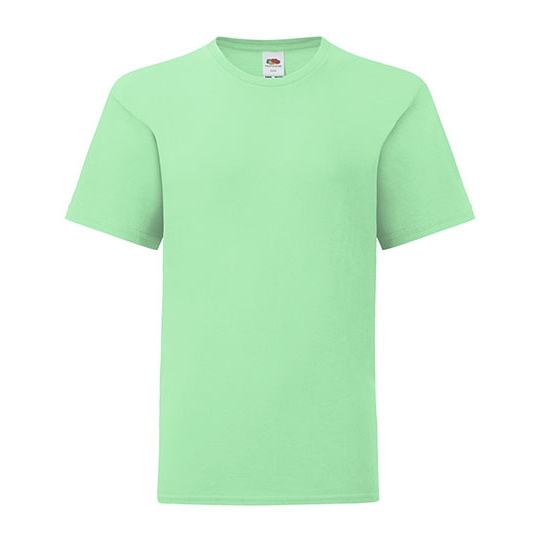 T-shirt Dziecięcy Slim Bawełniany F130K - Neo Mint