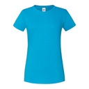 T-shirt Damski Slim Bawełniany F131 - Azure Blue