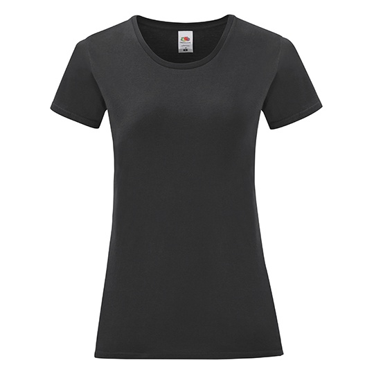 T-shirt Damski Slim Bawelniany F131 - Black