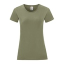 T-shirt Damski Slim Bawełniany F131 - Classic Olive