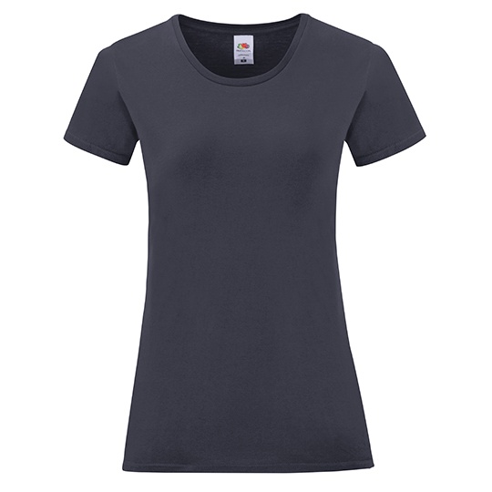 T-shirt Damski Slim Bawelniany F131 - Deep Navy