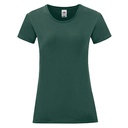 T-shirt Damski Slim Bawełniany F131 - Forest Green