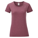T-shirt Damski Slim Bawełniany F131 - Heather Burgundy