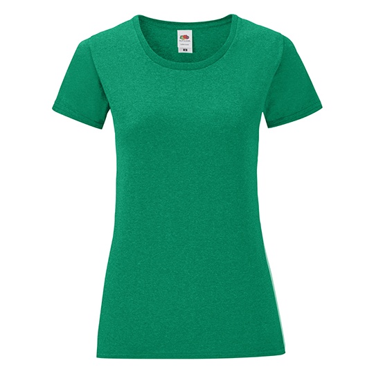 T-shirt Damski Slim Bawełniany F131 - Heather Green