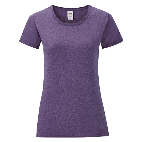 T-shirt Damski Slim Bawelniany F131 - Heather Purple
