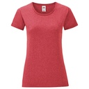 T-shirt Damski Slim Bawełniany F131 - Heather Red