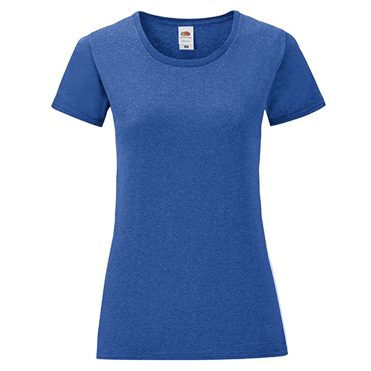 T-shirt Damski Slim Bawelniany F131 - Heather Royal
