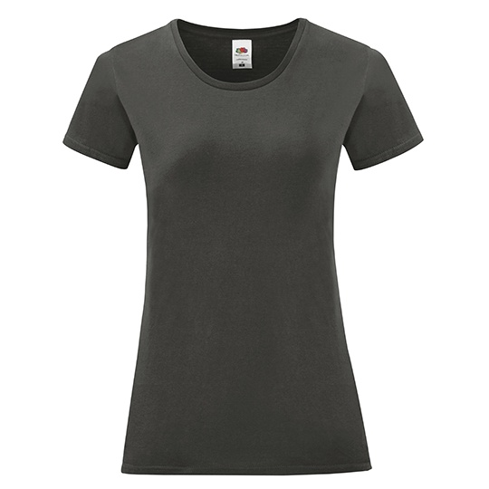 Damski T-shirt Slim F131 - Light Graphite (Solid)