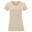 T-shirt Damski Slim Bawełniany F131 - Natural