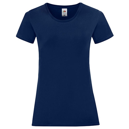 T-shirt Damski Slim Bawelniany F131 - Navy