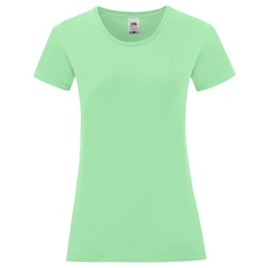 T-shirt Damski Slim Bawelniany F131 - Neo Mint