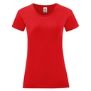 T-shirt Damski Slim Bawełniany F131 - Red