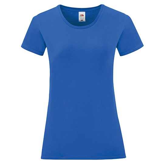 T-shirt Damski Slim Bawełniany F131 - Royal Blue