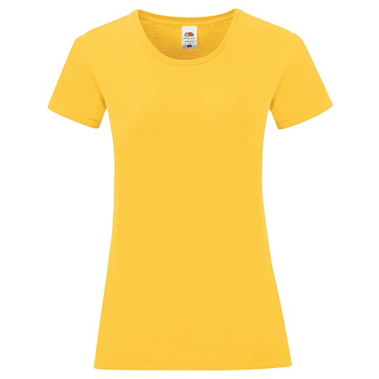 T-shirt Damski Slim Bawelniany F131 - Sunflower