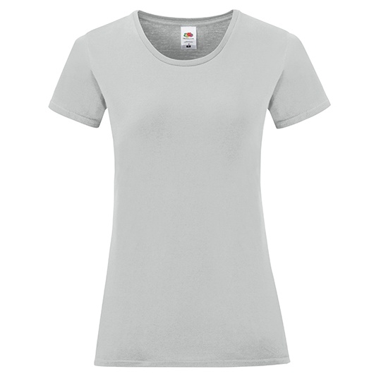 Damski T-shirt Slim F131 - Zinc (Solid)