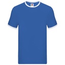 Koszulka Męska Klasyczna Bawełniana Ringer F159 - Royal Blue & White