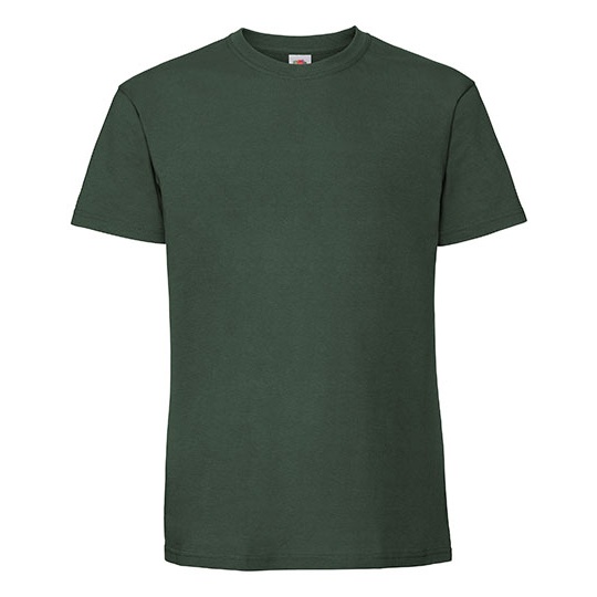 Koszulka Klasyczna Bawełniana Czesana Ring-Spun F185 - Bottle Green