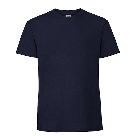 Koszulka Klasyczna Bawełniana Czesana Ring-Spun F185 - Deep Navy