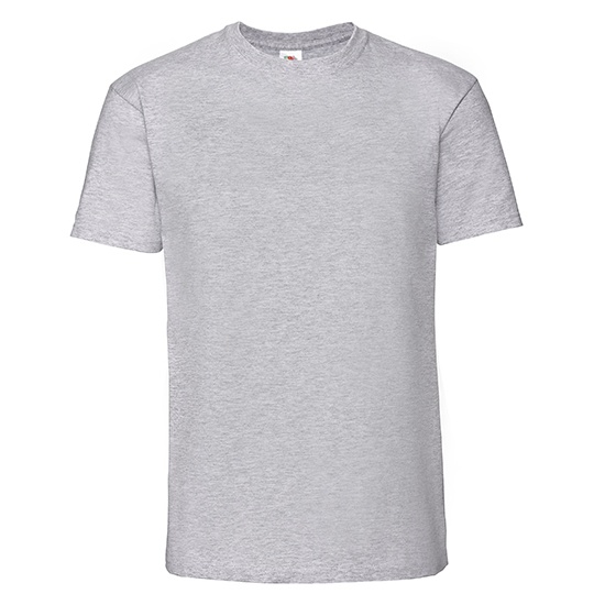 Koszulka Klasyczna Bawelniana Czesana Ring-Spun F185 - Heather Grey