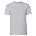Koszulka Klasyczna Bawełniana Czesana Ring-Spun F185 - Heather Grey
