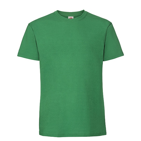 Koszulka Klasyczna Bawełniana Czesana Ring-Spun F185 - Kelly Green