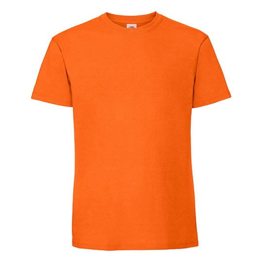 Koszulka Klasyczna Bawelniana Czesana Ring-Spun F185 - Orange