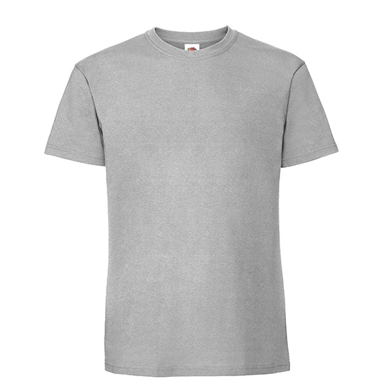 Koszulka Klasyczna Bawelniana Czesana Ring-Spun F185 - Zinc (Solid)