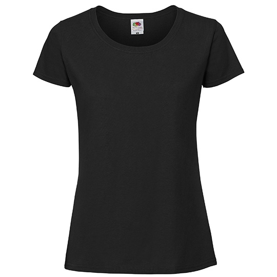 T-shirt Damski Slim Bawelniany F186 - Black