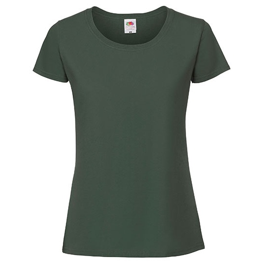 T-shirt Damski Slim Bawelniany F186 - Bottle Green