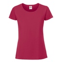 T-shirt Damski Slim Bawełniany F186 - Cranberry