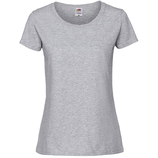 T-shirt Damski Slim Bawelniany F186 - Heather Grey