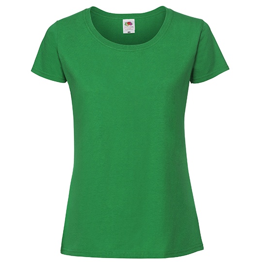 T-shirt Damski Slim Bawelniany F186 - Kelly Green