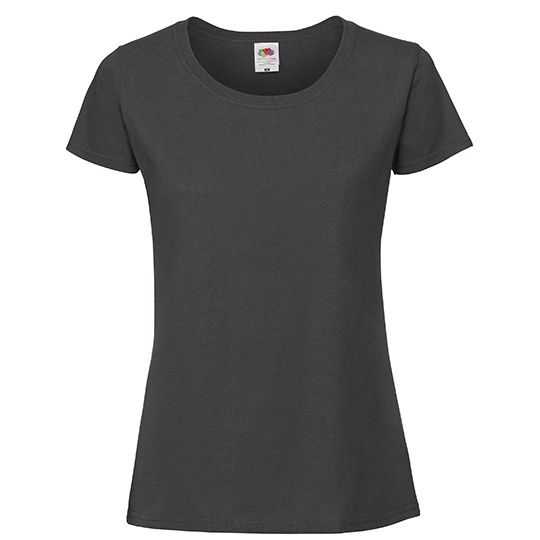 Damski T-shirt Slim F186 - Light Graphite (Solid)