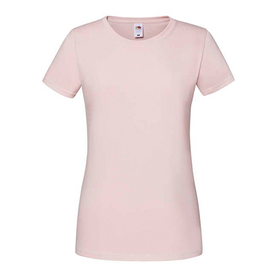 T-shirt Damski Slim Bawelniany F186 - Powder Rose