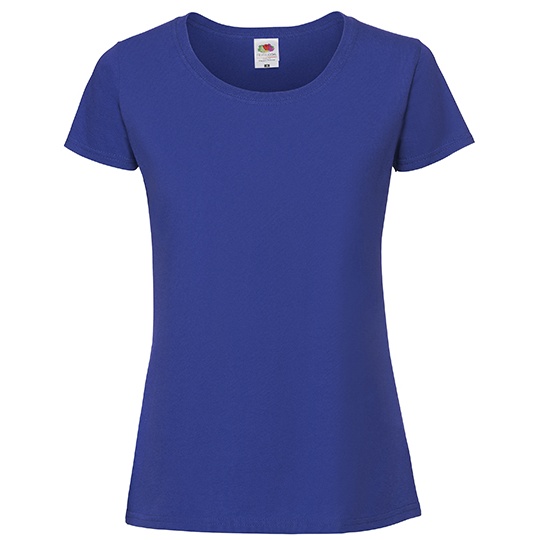 T-shirt Damski Slim Bawelniany F186 - Royal Blue