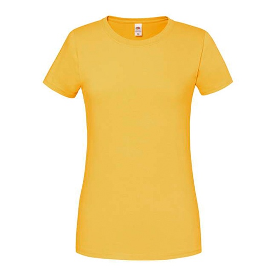 T-shirt Damski Slim Bawelniany F186 - Sunflower