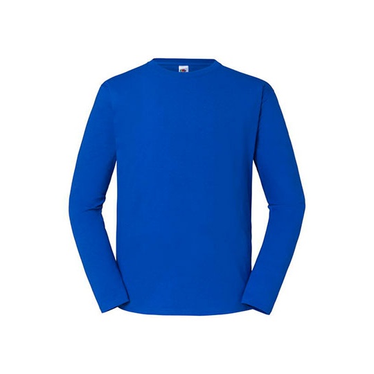 T-shirt Meski Klasyczny Bawelniany Dlugi Rekaw F195 - Royal Blue