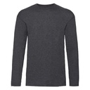Koszulka Męska Klasyczna Bawełniana Długi Rękaw F240 - Dark Grey Heather