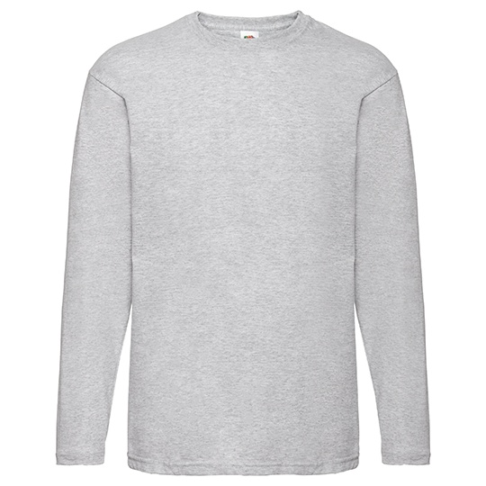 Koszulka Meska Klasyczna Bawelniana Dlugi Rekaw F240 - Heather Grey