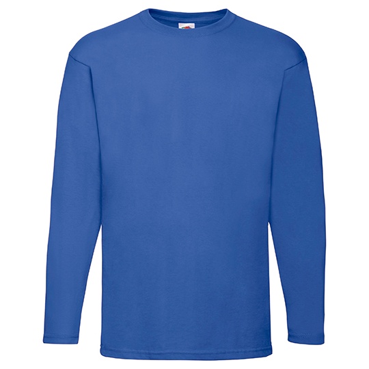Koszulka Meska Klasyczna Bawelniana Dlugi Rekaw F240 - Royal Blue