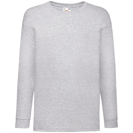 T-shirt Dzieciecy Klasyczny Dlugi Rekaw F240K - Heather Grey
